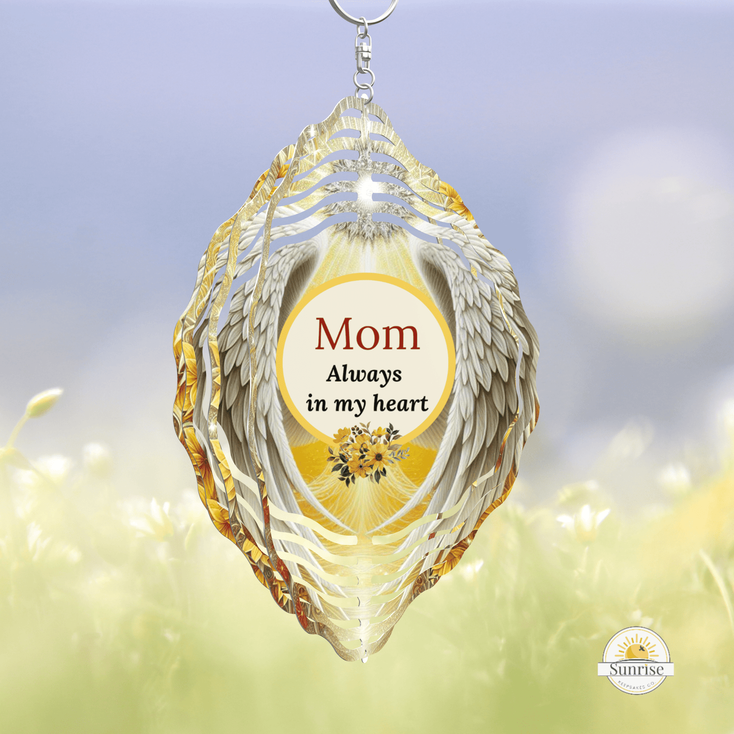 Angel Memorial Wind Spinner | Sympathy Gift – Personalized Wind Spinner by Sunrise Keepsakes