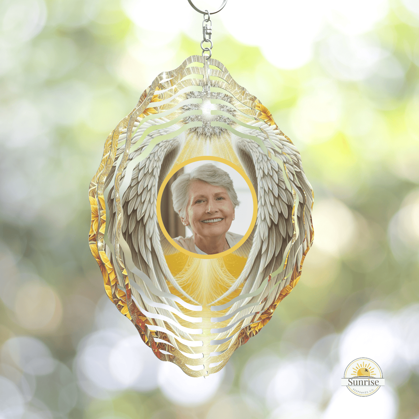 Angel Memorial Wind Spinner | Sympathy Gift – Personalized Wind Spinner by Sunrise Keepsakes