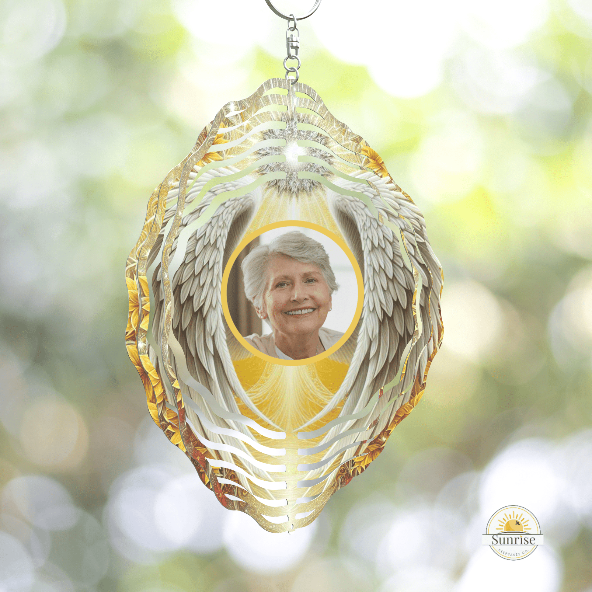 Angel Memorial Wind Spinner | Sympathy Gift – Personalized Wind Spinner by Sunrise Keepsakes