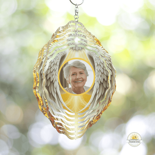 Angel Memorial Wind Spinner | Sympathy Gift – Personalized Wind Spinner by Sunrise Keepsakes