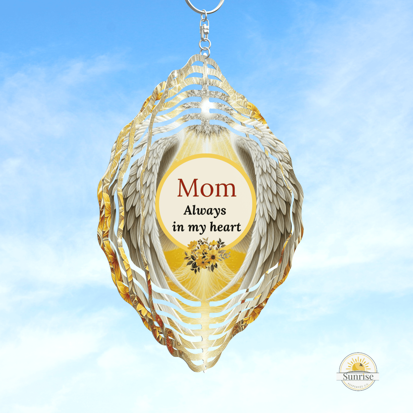 Angel Memorial Wind Spinner | Sympathy Gift – Personalized Wind Spinner by Sunrise Keepsakes