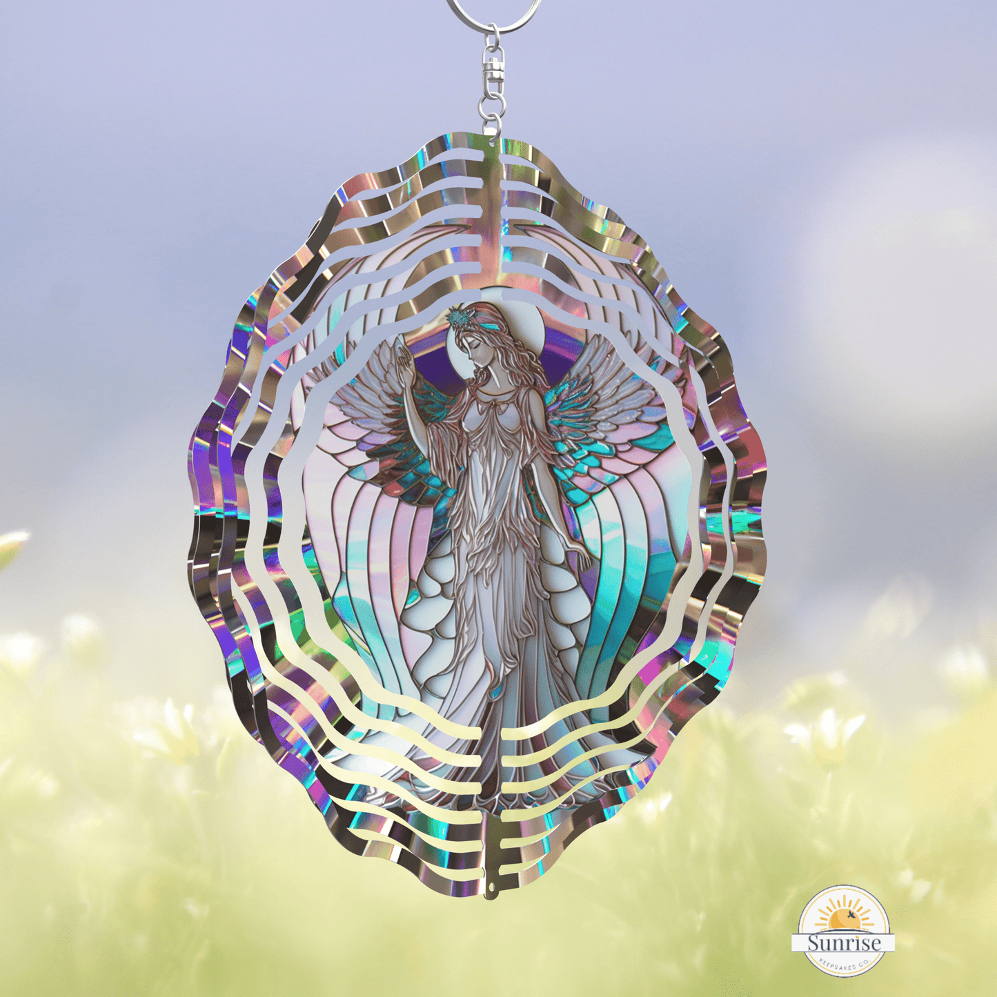 Angel of Hope Wind Spinner | Remembrance & Sympathy Gift – Personalized Wind Spinner by Sunrise Keepsakes