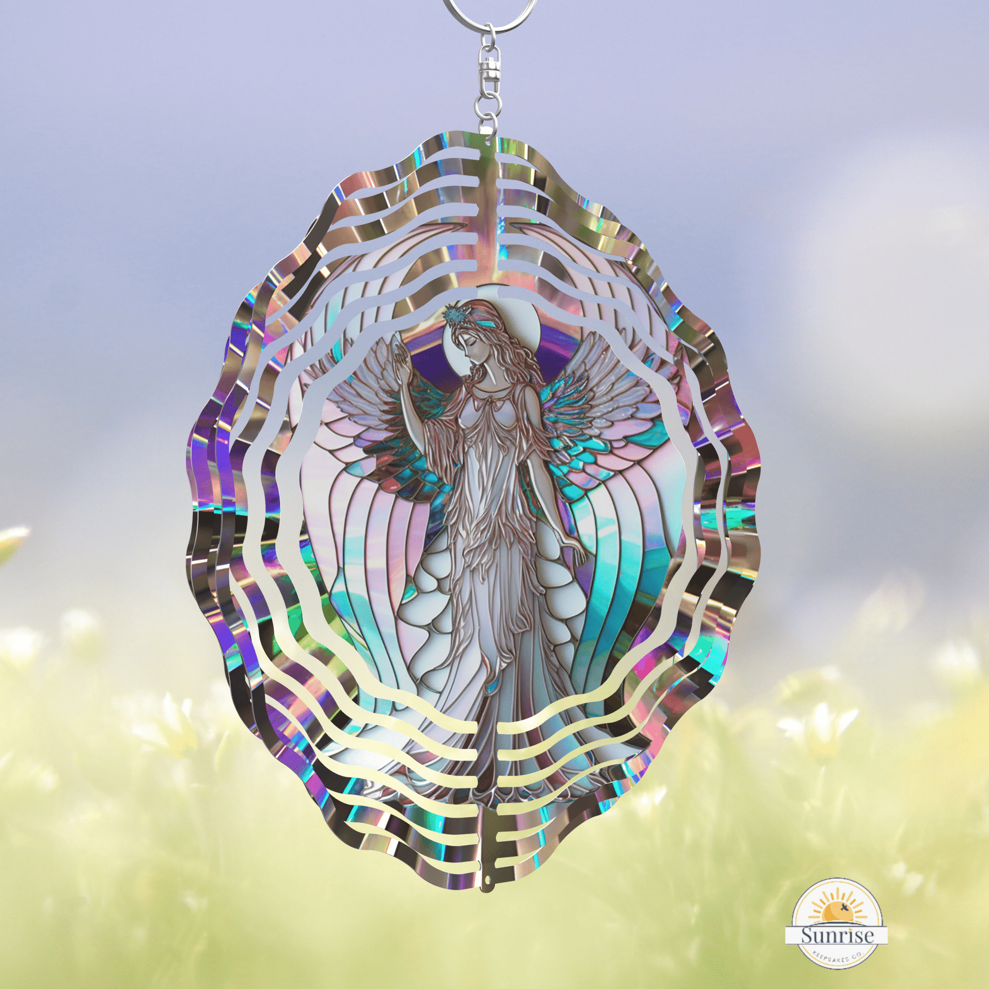 Angel of Hope Wind Spinner | Remembrance & Sympathy Gift – Personalized Wind Spinner by Sunrise Keepsakes