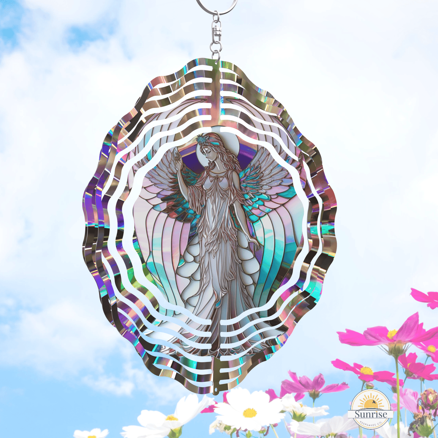 Angel of Hope Wind Spinner | Remembrance & Sympathy Gift – Personalized Wind Spinner by Sunrise Keepsakes