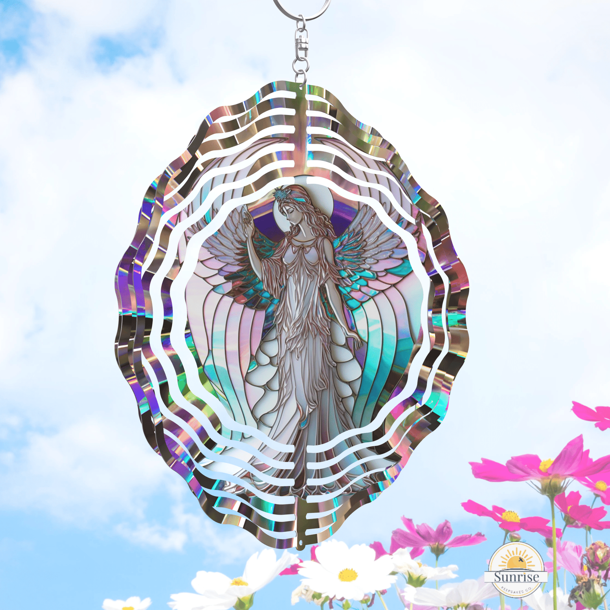 Angel of Hope Wind Spinner | Remembrance & Sympathy Gift – Personalized Wind Spinner by Sunrise Keepsakes