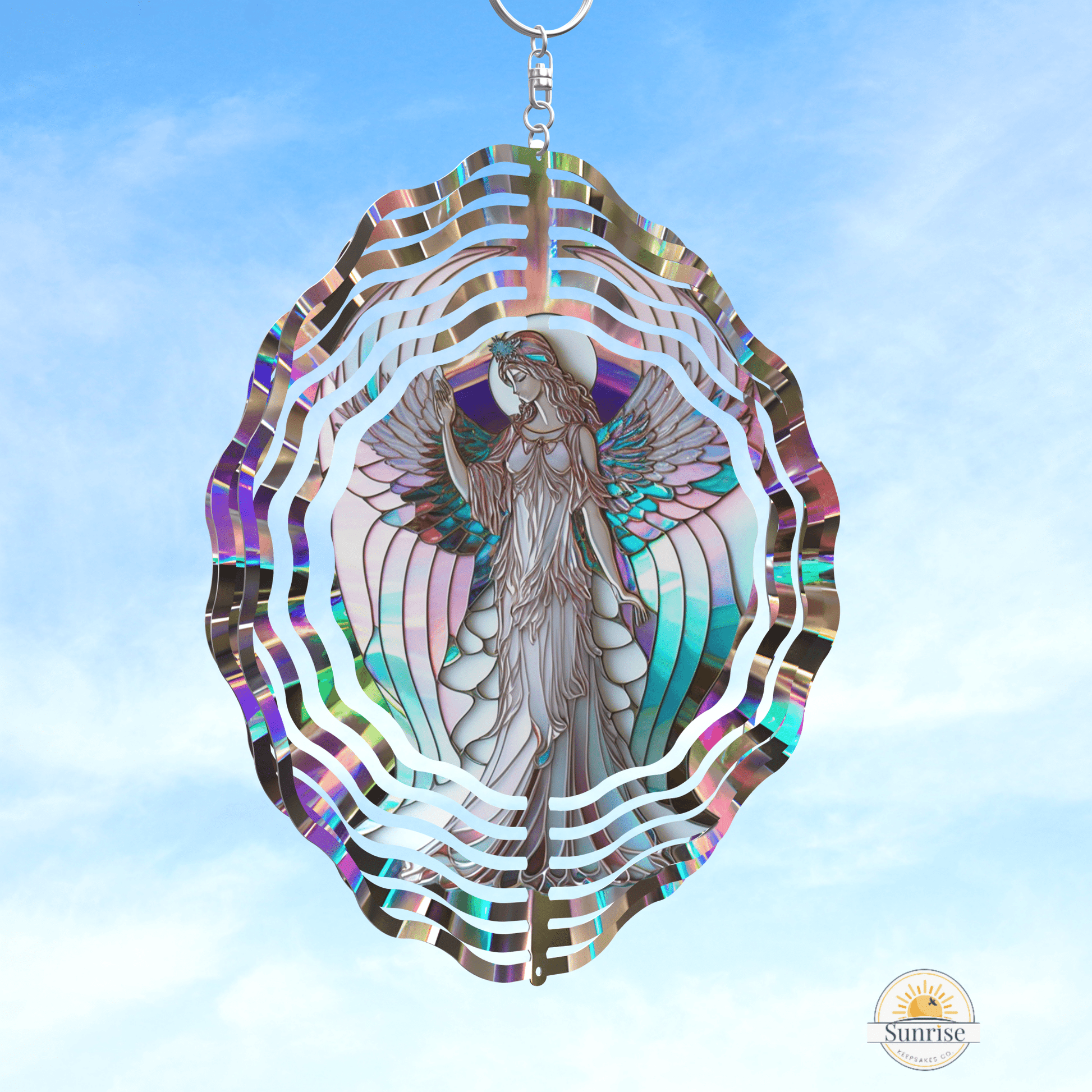 Angel of Hope Wind Spinner | Remembrance & Sympathy Gift – Personalized Wind Spinner by Sunrise Keepsakes