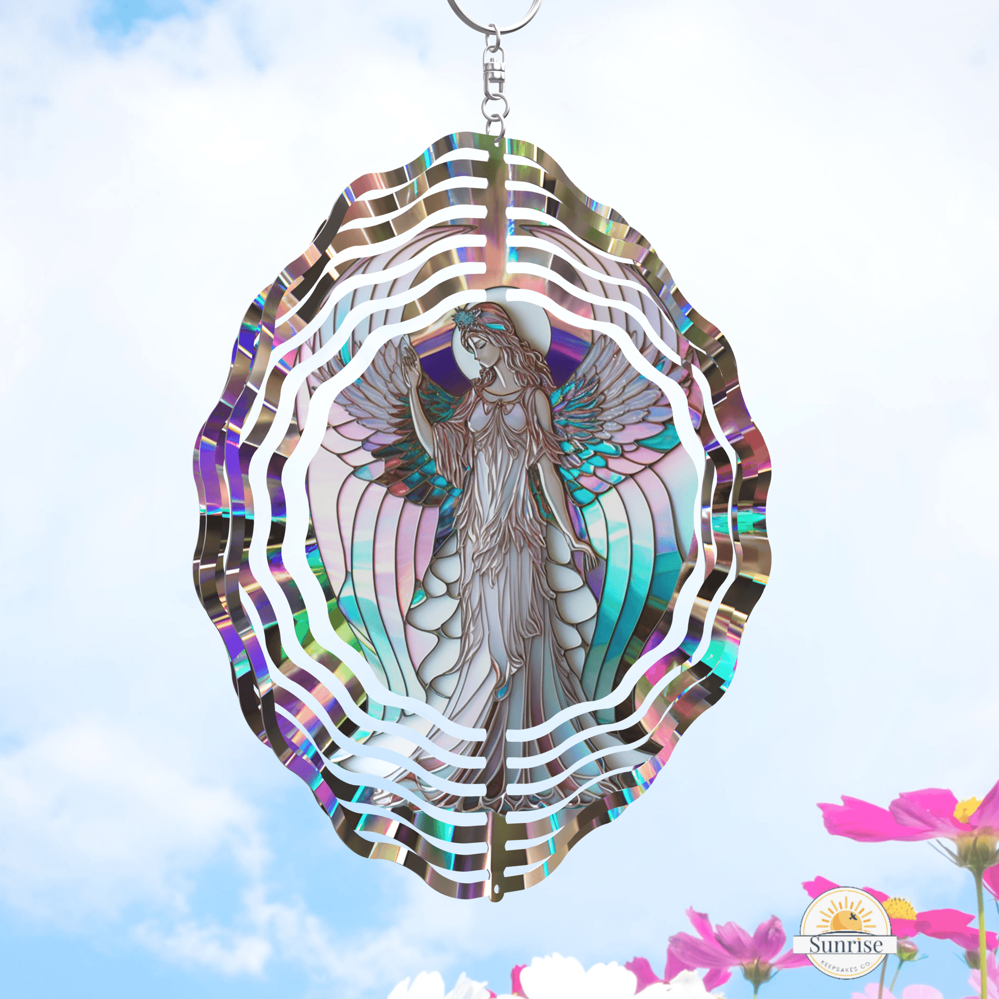 Angel of Hope Wind Spinner | Remembrance & Sympathy Gift – Personalized Wind Spinner by Sunrise Keepsakes