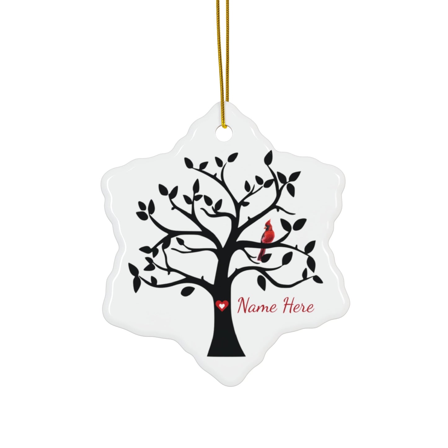 Cardinal Memorial Ornament - Cardinal Sympathy Gift – Personalized Memorial Ornament by Sunrise Keepsakes