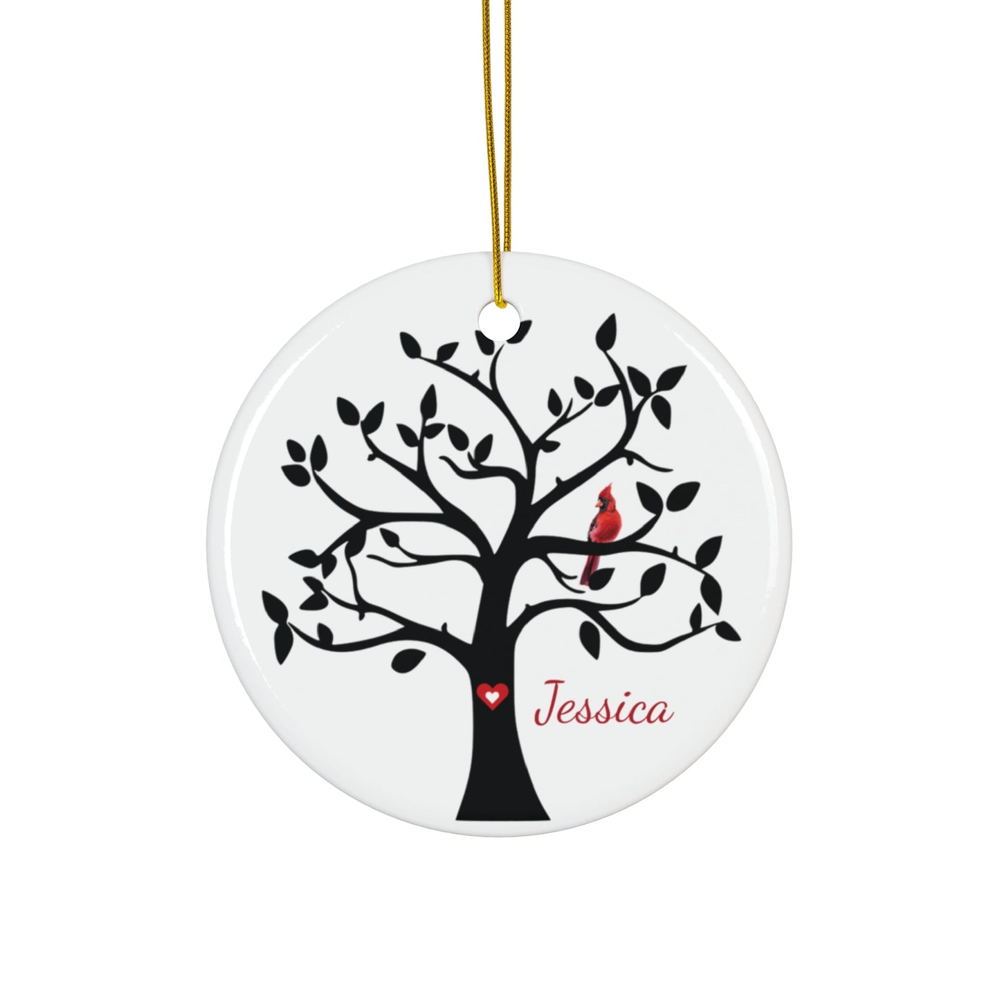 Cardinal Memorial Ornament - Cardinal Sympathy Gift – Personalized Memorial Ornament by Sunrise Keepsakes