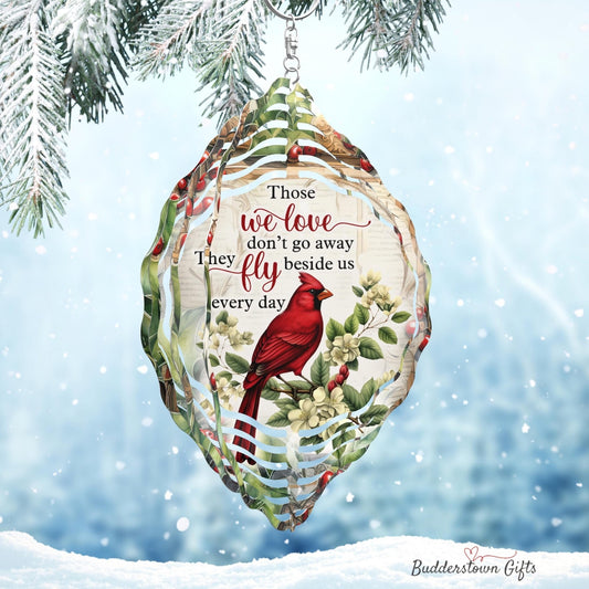 Cardinal Memorial Wind Spinner | Those We Love Don’t Go Away – Personalized Wind Spinner by Sunrise Keepsakes