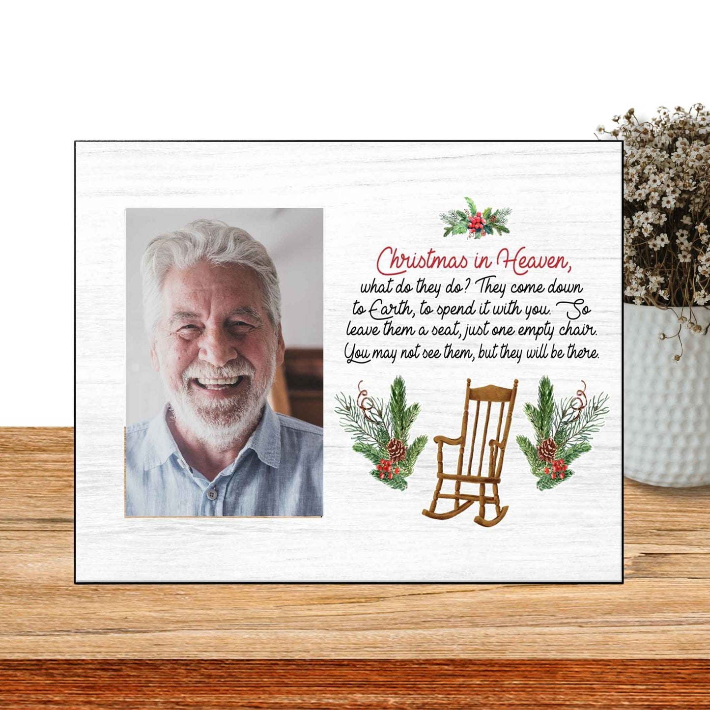 Christmas in Heaven Memorial Frame – Holiday Sympathy Gift – Personalized Sympathy Gifts by Sunrise Keepsakes