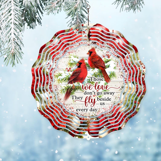 Double Cardinal Memorial - Cardinal Wind Spinner – Personalized Wind Spinner by Sunrise Keepsakes