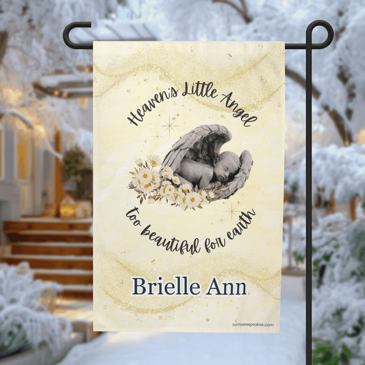 Infant Loss Memorial Garden Flag - Baby Loss Gift – Personalized Flags by Sunrise Keepsakes
