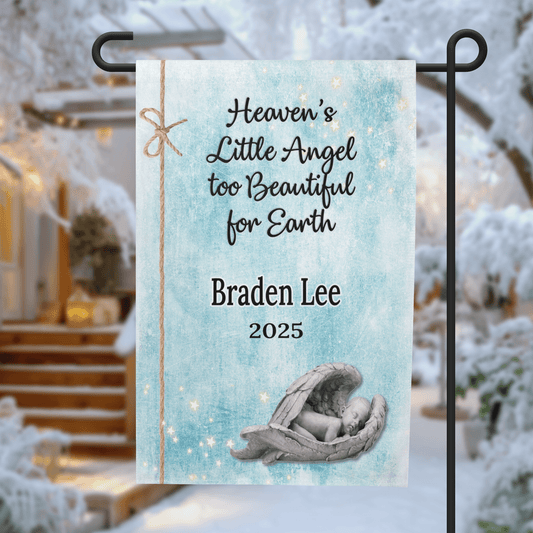 Infant Loss Memorial Garden Flag - Loss of Baby Gift - 12x18 – Personalized Flags by Sunrise Keepsakes