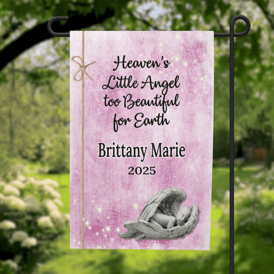 Infant Loss Memorial Garden Flag - Loss of Baby Gift - 12x18 – Personalized Flags by Sunrise Keepsakes