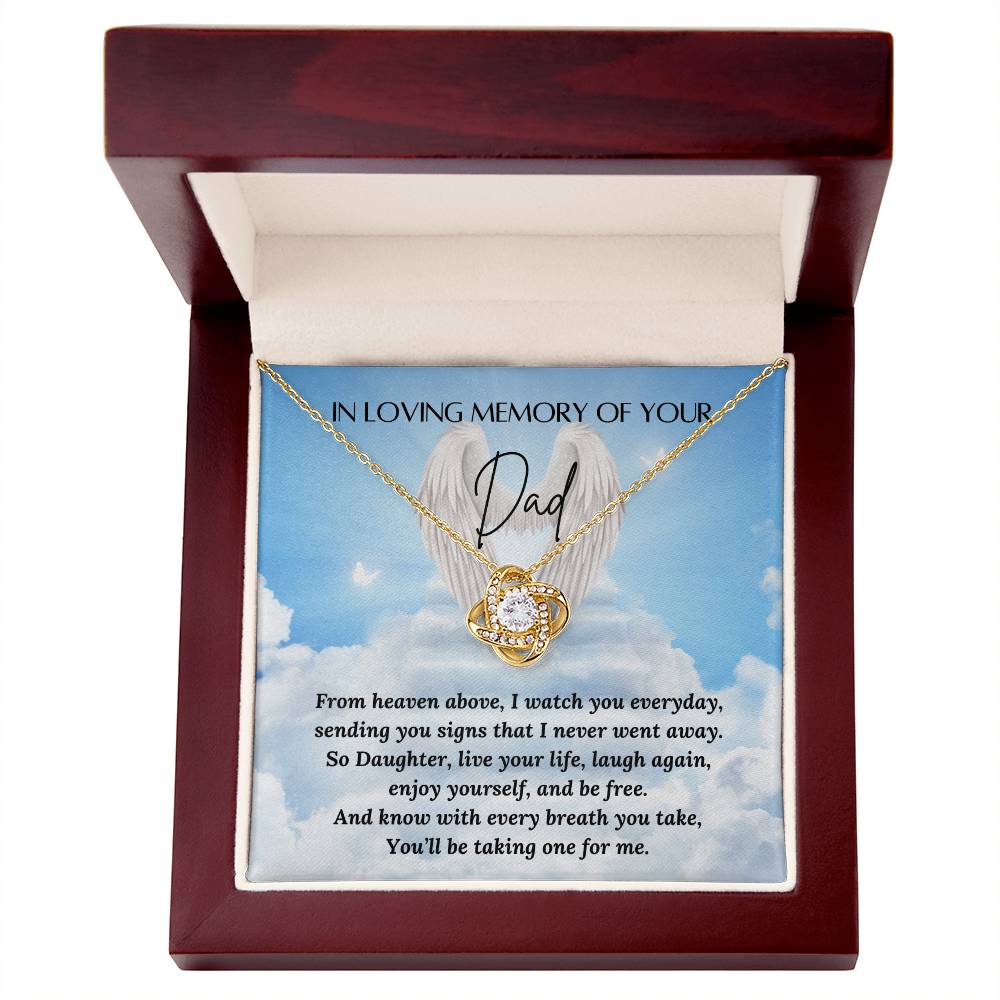 Loss of Father Gift - Father's Day Gift - Always With You - Love Knot Necklace – Personalized Jewelry by Sunrise Keepsakes