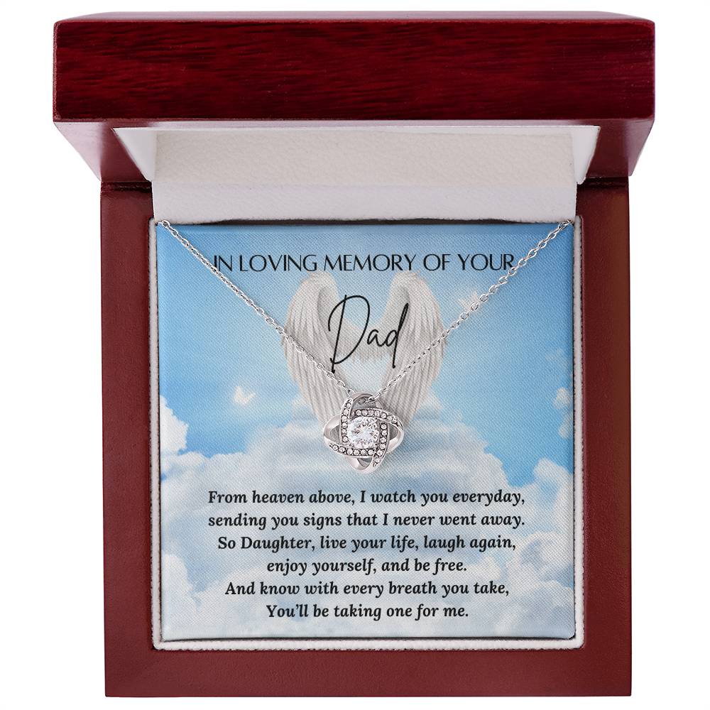 Loss of Father Gift - Father's Day Gift - Always With You - Love Knot Necklace – Personalized Jewelry by Sunrise Keepsakes