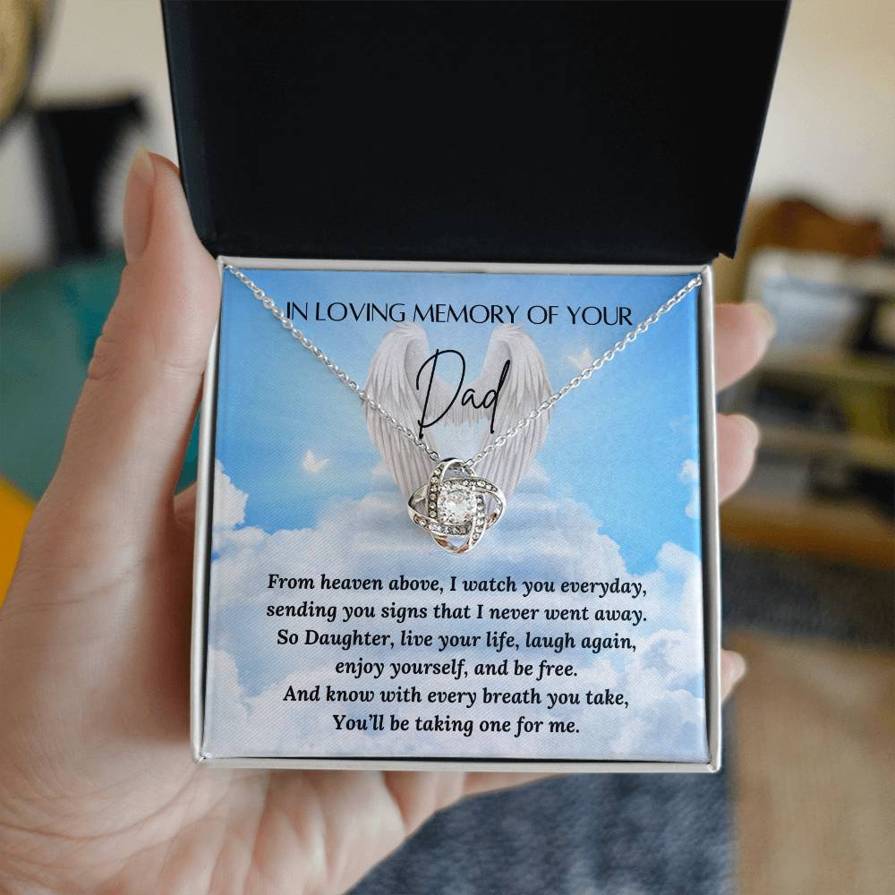 Loss of Father Gift - Father's Day Gift - Always With You - Love Knot Necklace – Personalized Jewelry by Sunrise Keepsakes