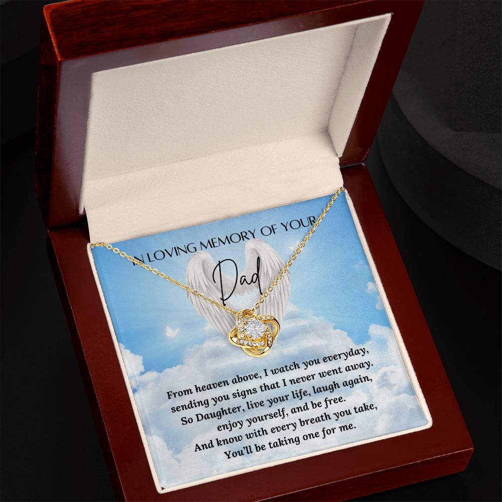 Loss of Father Gift - Father's Day Gift - Always With You - Love Knot Necklace – Personalized Jewelry by Sunrise Keepsakes
