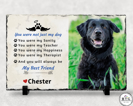 Loss of Pet Gift - Dog Memorial Gift - You Were Not Just My Dog – Personalized pet memorial by Sunrise Keepsakes