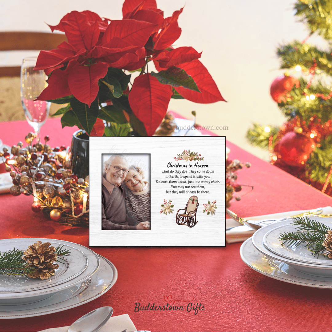 Memorial Photo Gift - Christmas in Heaven Frame - – Personalized Sympathy Gifts by Sunrise Keepsakes
