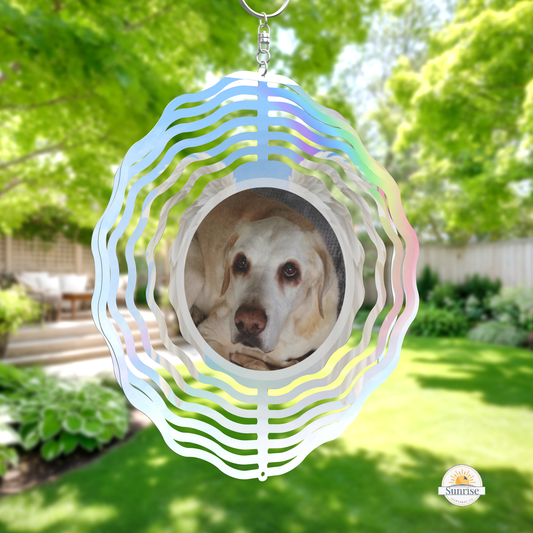Memorial Wind Spinner – Gone Playing Fetch – Personalized Wind Spinner by Sunrise Keepsakes