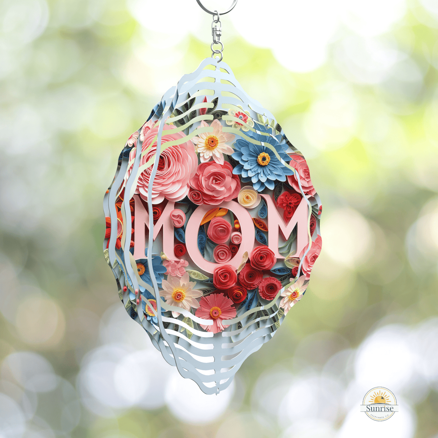 Mom Wind Spinner | Floral Memorial & Mother’s Day Gift – Personalized Wind Spinner by Sunrise Keepsakes