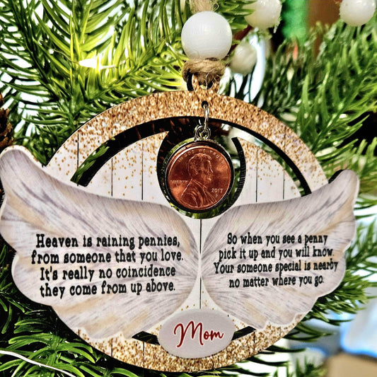 Penny from Heaven Memorial Ornament – Personalized Memorial Ornament by Sunrise Keepsakes