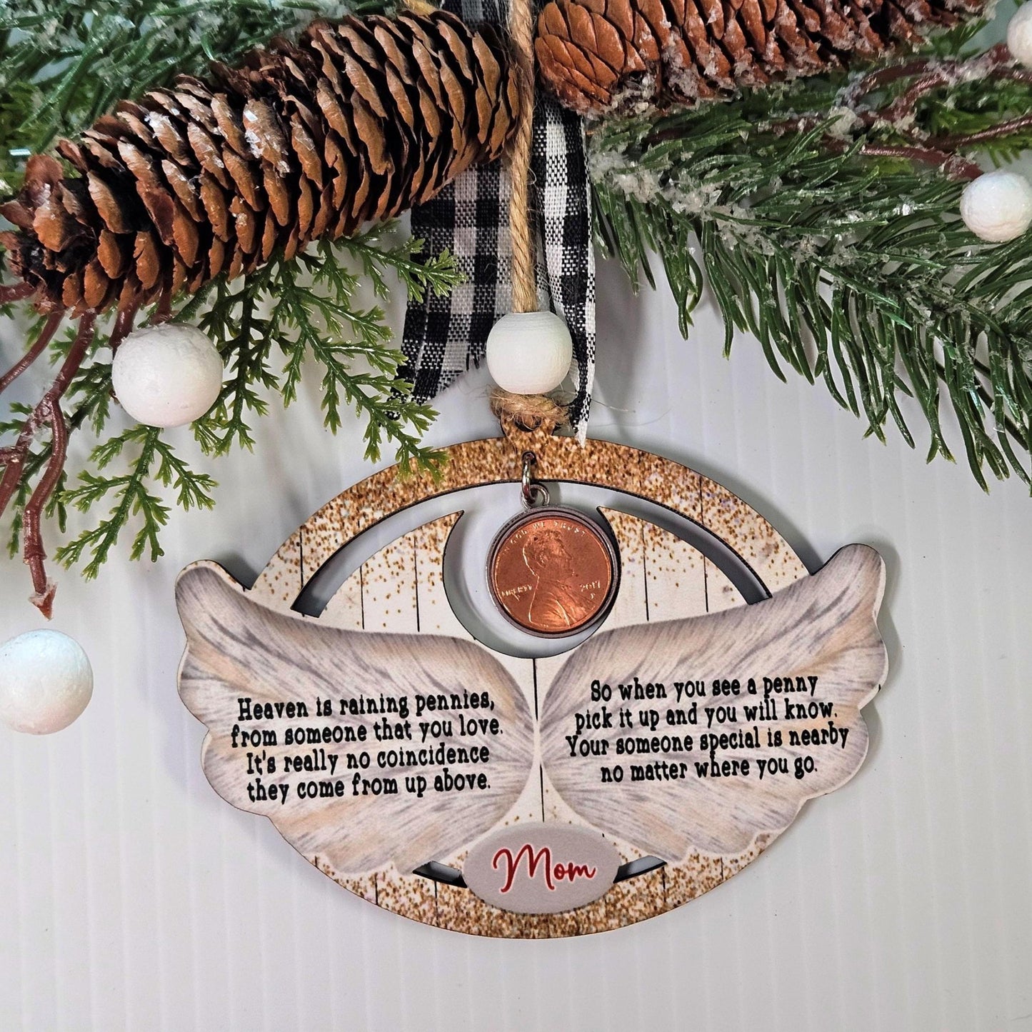Penny from Heaven Memorial Ornament – Personalized Memorial Ornament by Sunrise Keepsakes