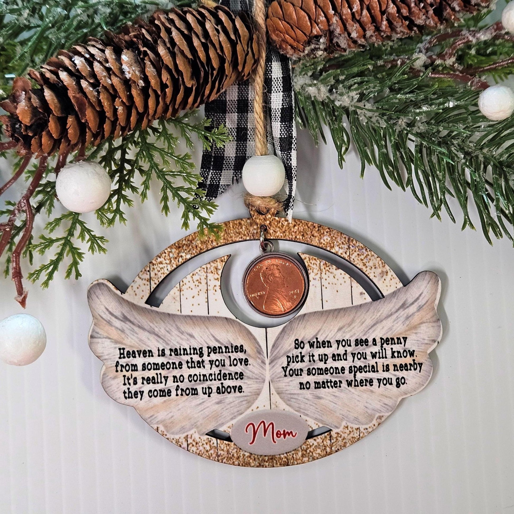 Penny from Heaven Memorial Ornament – Personalized Memorial Ornament by Sunrise Keepsakes
