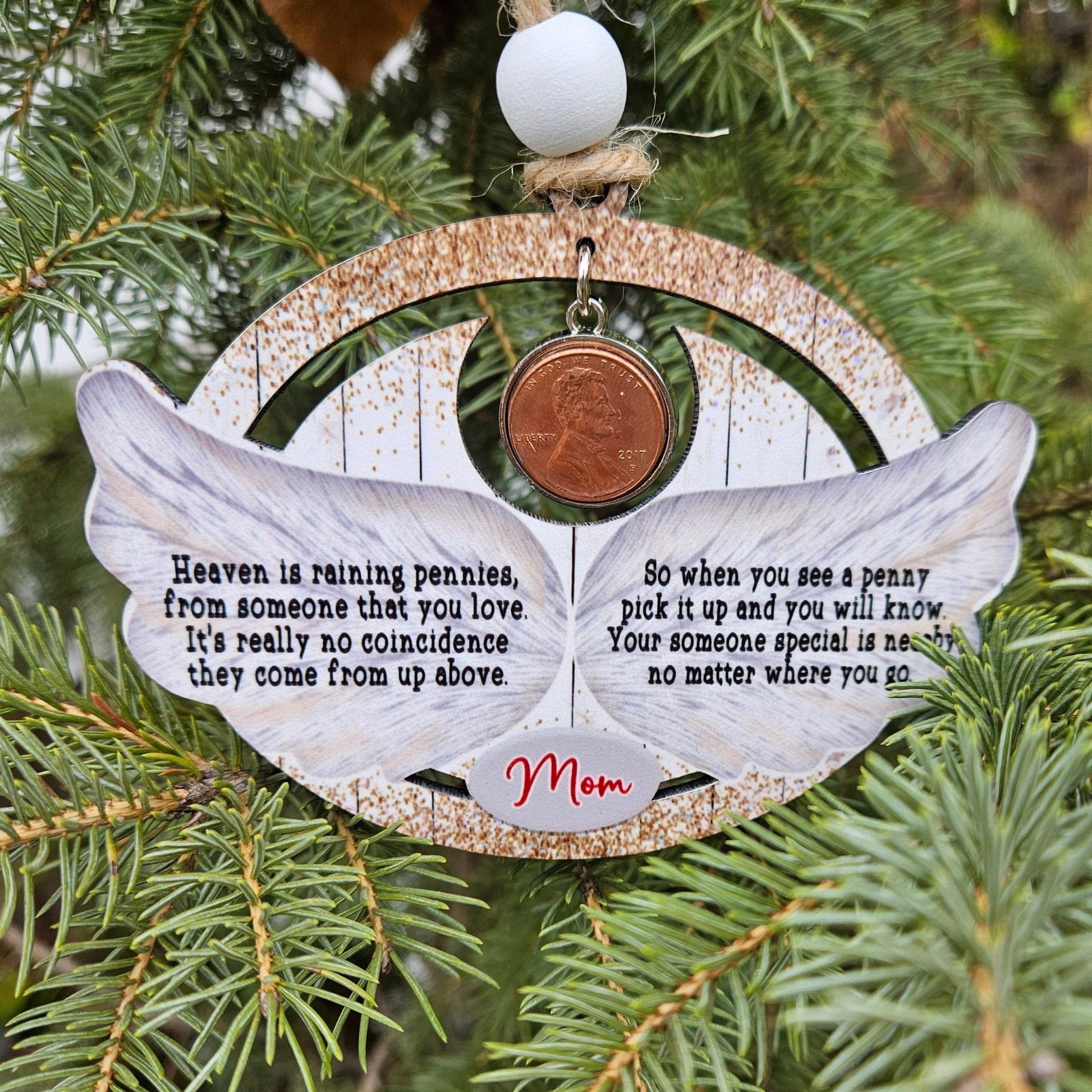 Penny from Heaven Memorial Ornament – Personalized Memorial Ornament by Sunrise Keepsakes