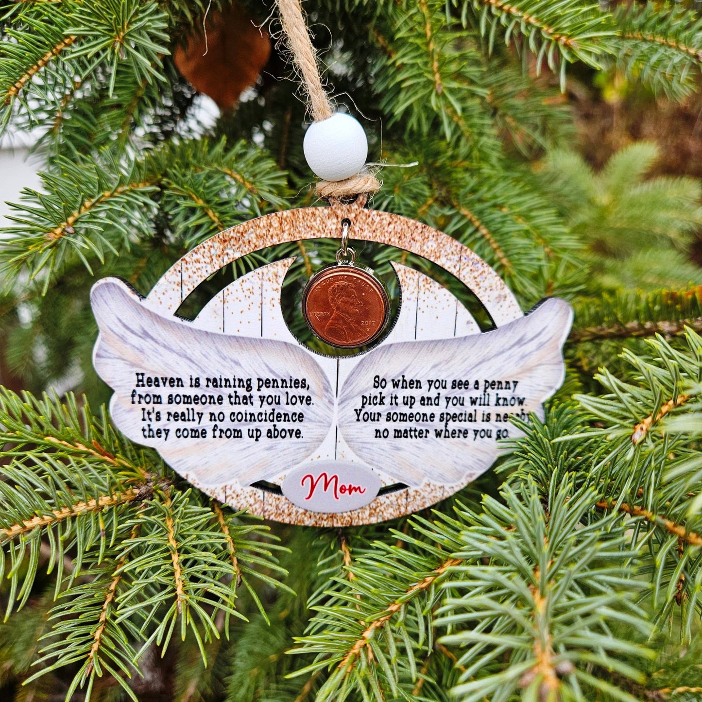 Penny from Heaven Memorial Ornament – Personalized Memorial Ornament by Sunrise Keepsakes