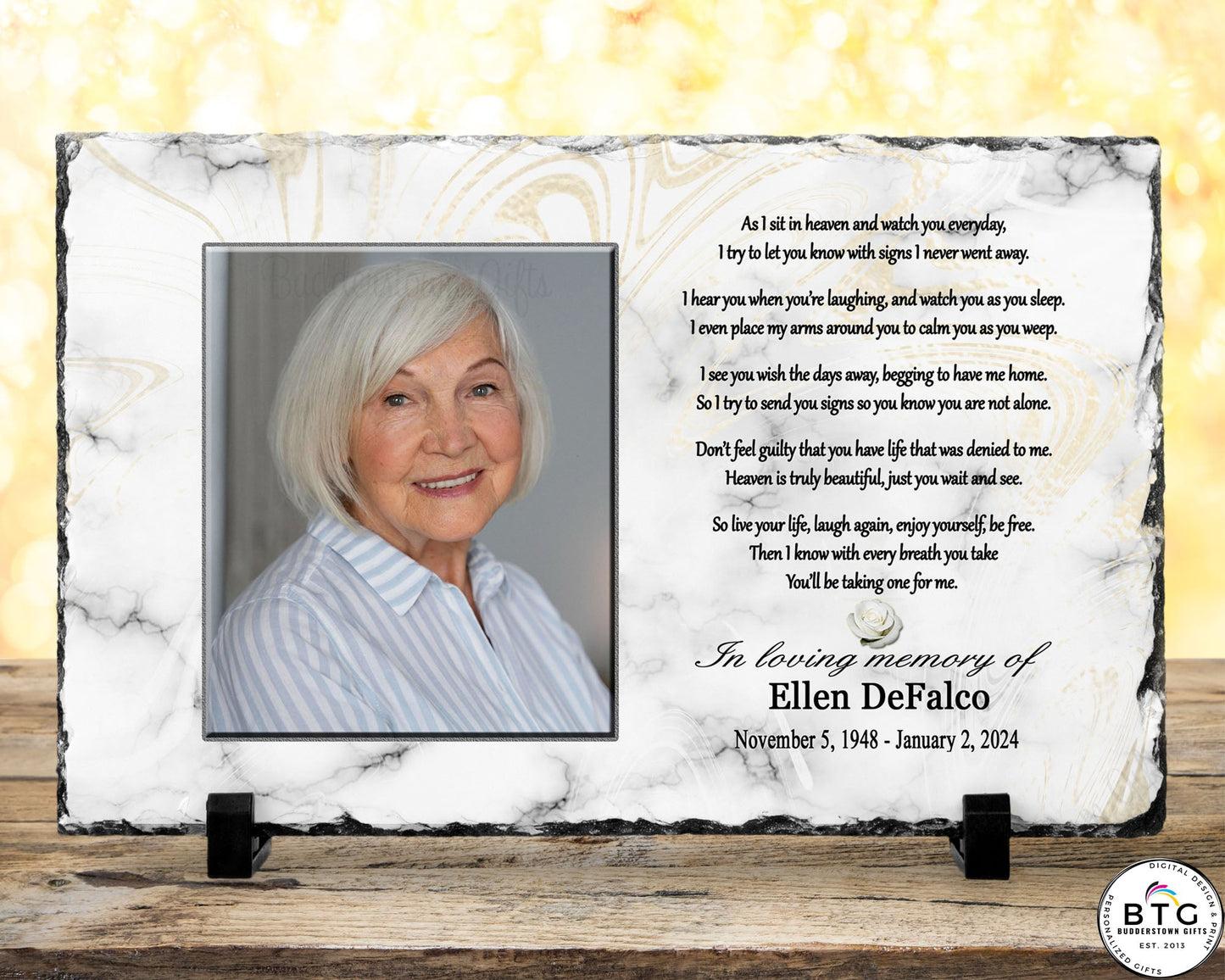 Sympathy Remembrance Plaque - personalized memorial plaque – Personalized Memorial Ceremony Supplies by Sunrise Keepsakes