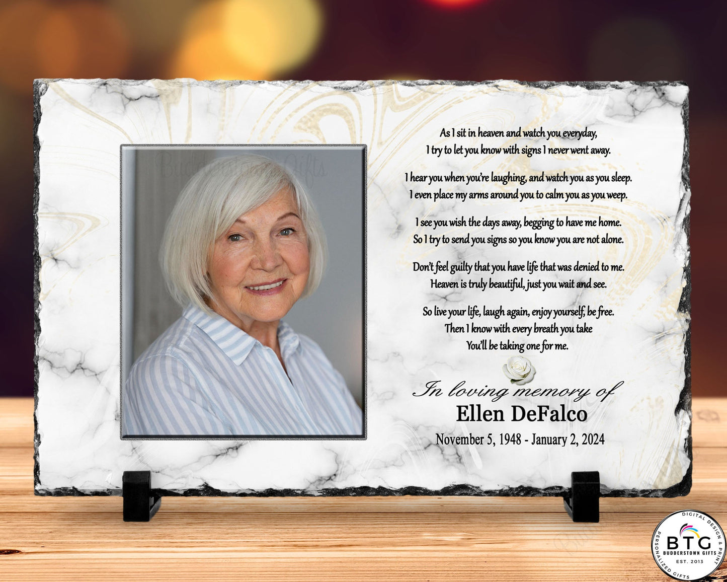 Sympathy Remembrance Plaque - personalized memorial plaque – Personalized Memorial Ceremony Supplies by Sunrise Keepsakes