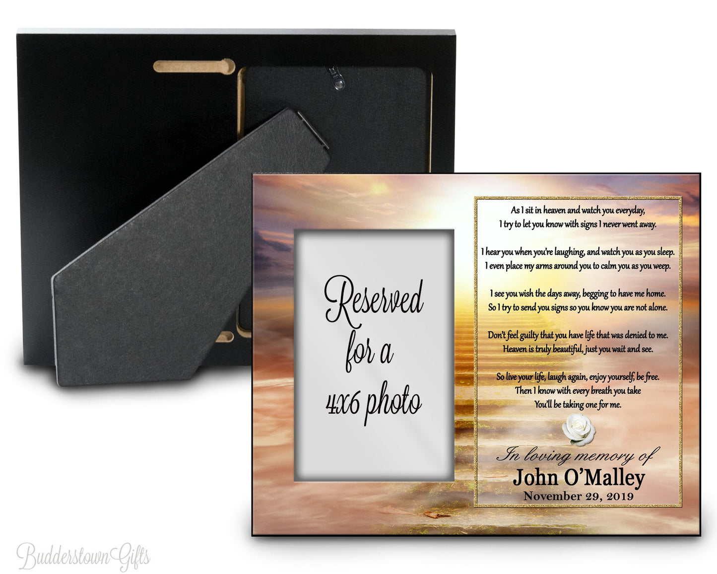 As I Sit in Heaven Memorial Frame - Personalized Sympathy Gift – Personalized by Sunrise Keepsakes