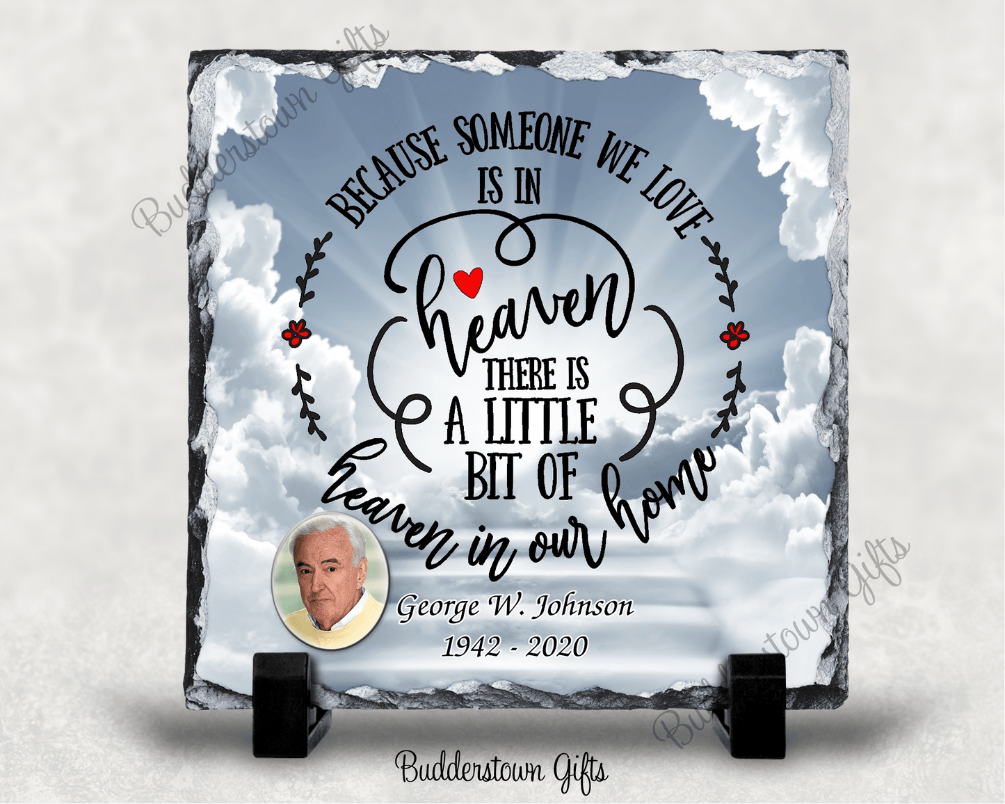 Because Someone We Love - Memorial Stone Slate - Sympathy Gift – Personalized Sympathy Gifts by Sunrise Keepsakes