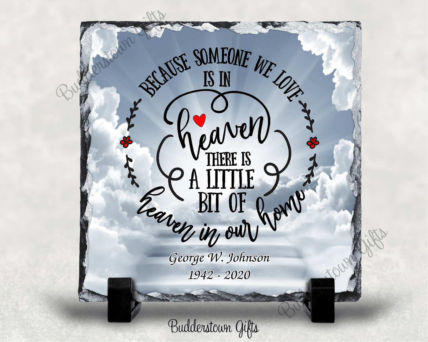 Because Someone We Love - Memorial Stone Slate - Sympathy Gift – Personalized Sympathy Gifts by Sunrise Keepsakes