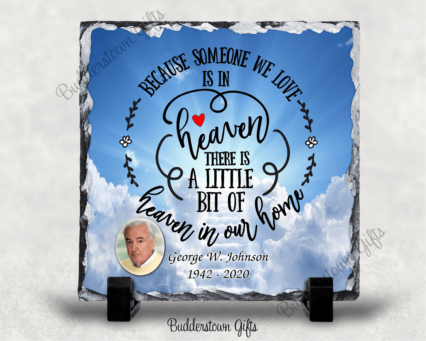 Because Someone We Love - Memorial Stone Slate - Sympathy Gift – Personalized Sympathy Gifts by Sunrise Keepsakes