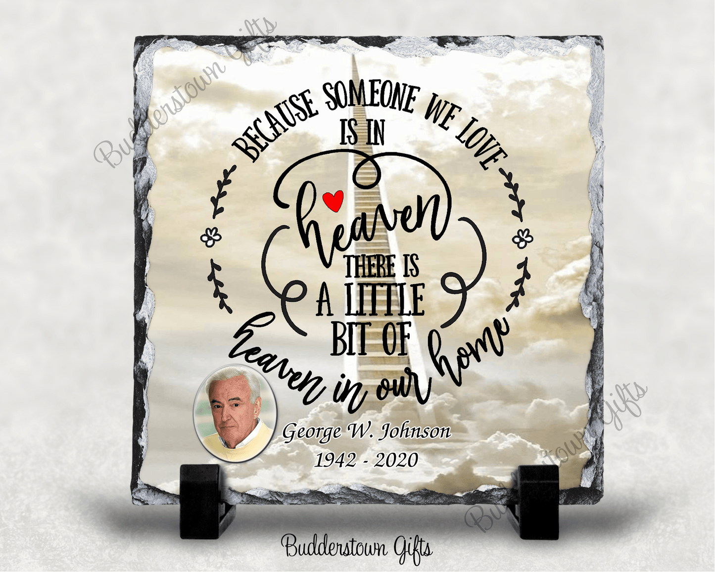 Because Someone We Love - Memorial Stone Slate - Sympathy Gift – Personalized Sympathy Gifts by Sunrise Keepsakes