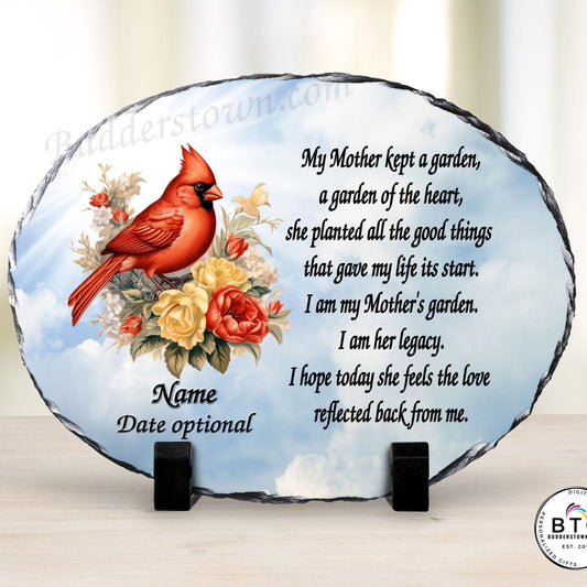 Cardinal Memorial - Loss of Mother Sympathy Gift - Mothers Garden – Personalized Sympathy Gifts by Sunrise Keepsakes