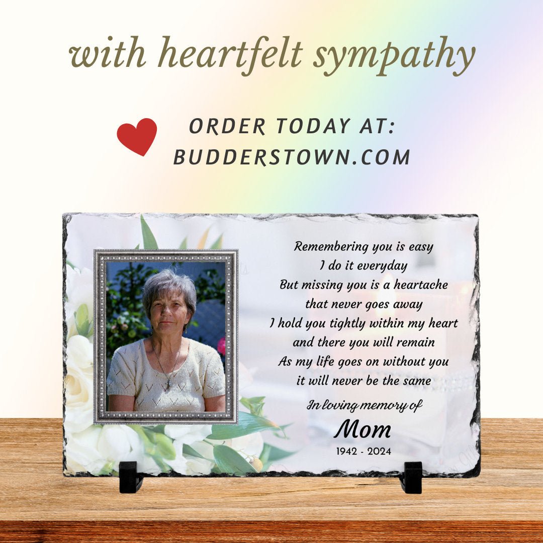 Memorial Photo Gift, Sympathy Gift, Loss of a Loved One, Memorial Plaque – Personalized Sympathy Gifts by Sunrise Keepsakes