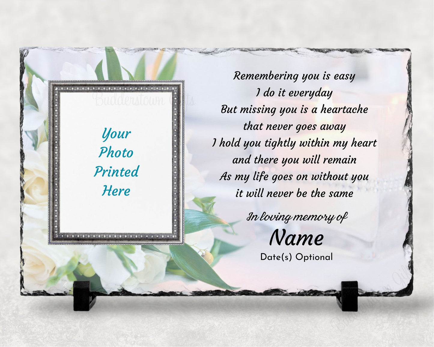 Memorial Photo Gift, Sympathy Gift, Loss of a Loved One, Memorial Plaque – Personalized Sympathy Gifts by Sunrise Keepsakes