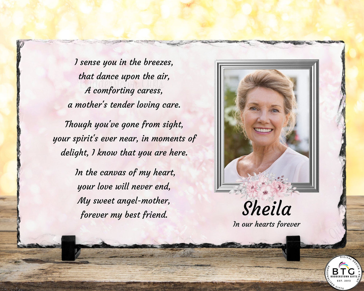 Memorial Plaque, Forever My, Sympathy Gift, Loss of a Loved One, Remembrance Gift, Personalized Memorial, – Personalized Sympathy Gifts by Sunrise Keepsakes
