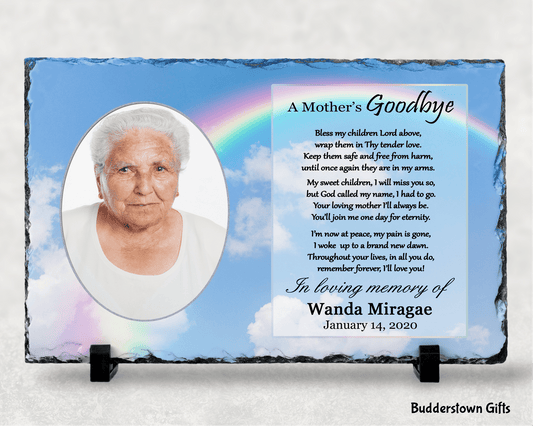 Personalized Memorial Stone Plaque for Mother - Beautiful Remembrance Gift for a Beloved Mom – Personalized Sympathy Gifts by Sunrise Keepsakes