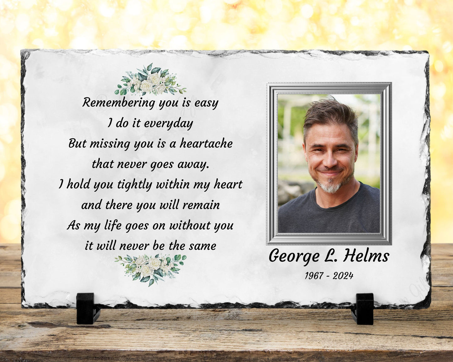 Remembering You, Sympathy Gift, Loss of a Loved One, Remembrance Gift, Memorial Plaque, Personalized Memorial – Personalized Sympathy Gifts by Sunrise Keepsakes