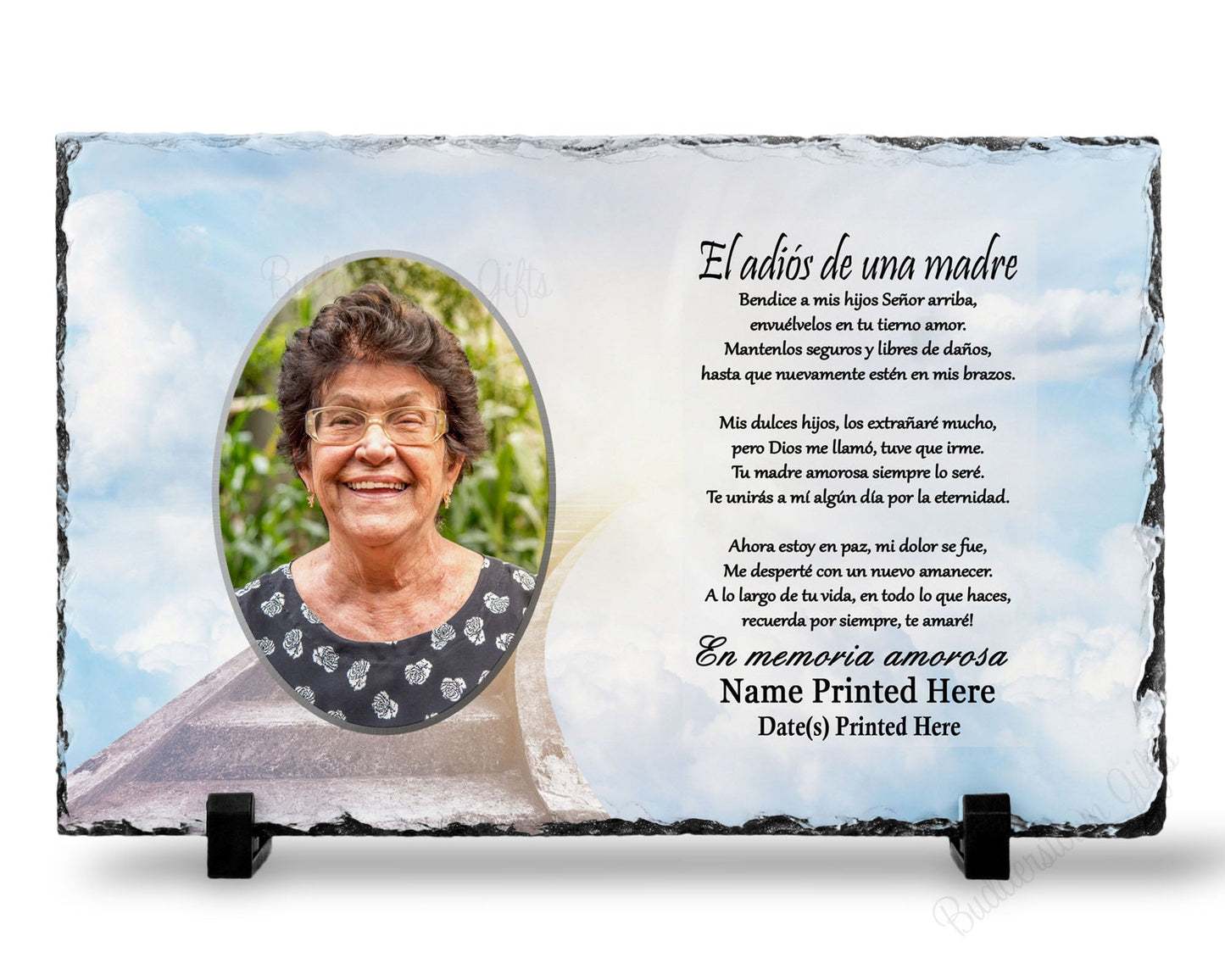 Spanish Memorial Plaque – Pérdida de Madre, Regalo de Simpatía y Recuerdo Personalizado – Personalized Sympathy Gifts by Sunrise Keepsakes