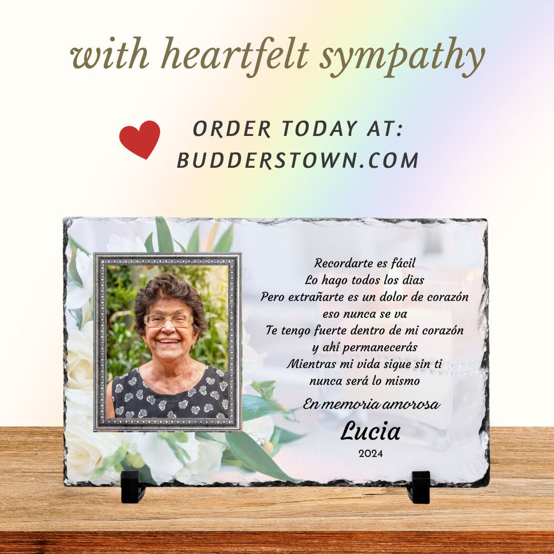 Spanish Memorial Plaque – Regalo de Simpatía y Recuerdo Personalizado – Personalized Sympathy Gifts by Sunrise Keepsakes
