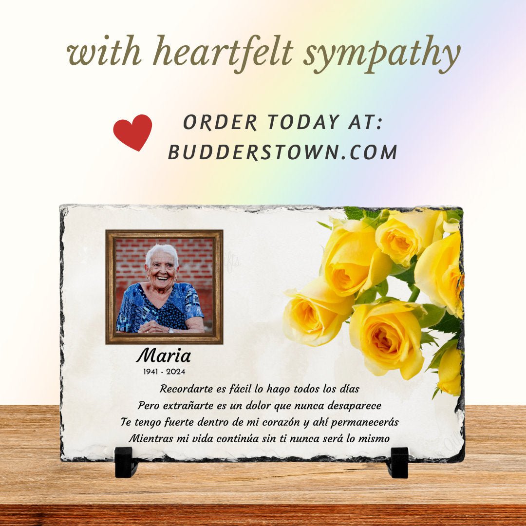 Spanish Memorial Plaque – Regalo de Simpatía y Recuerdo Personalizado – Personalized Sympathy Gifts by Sunrise Keepsakes