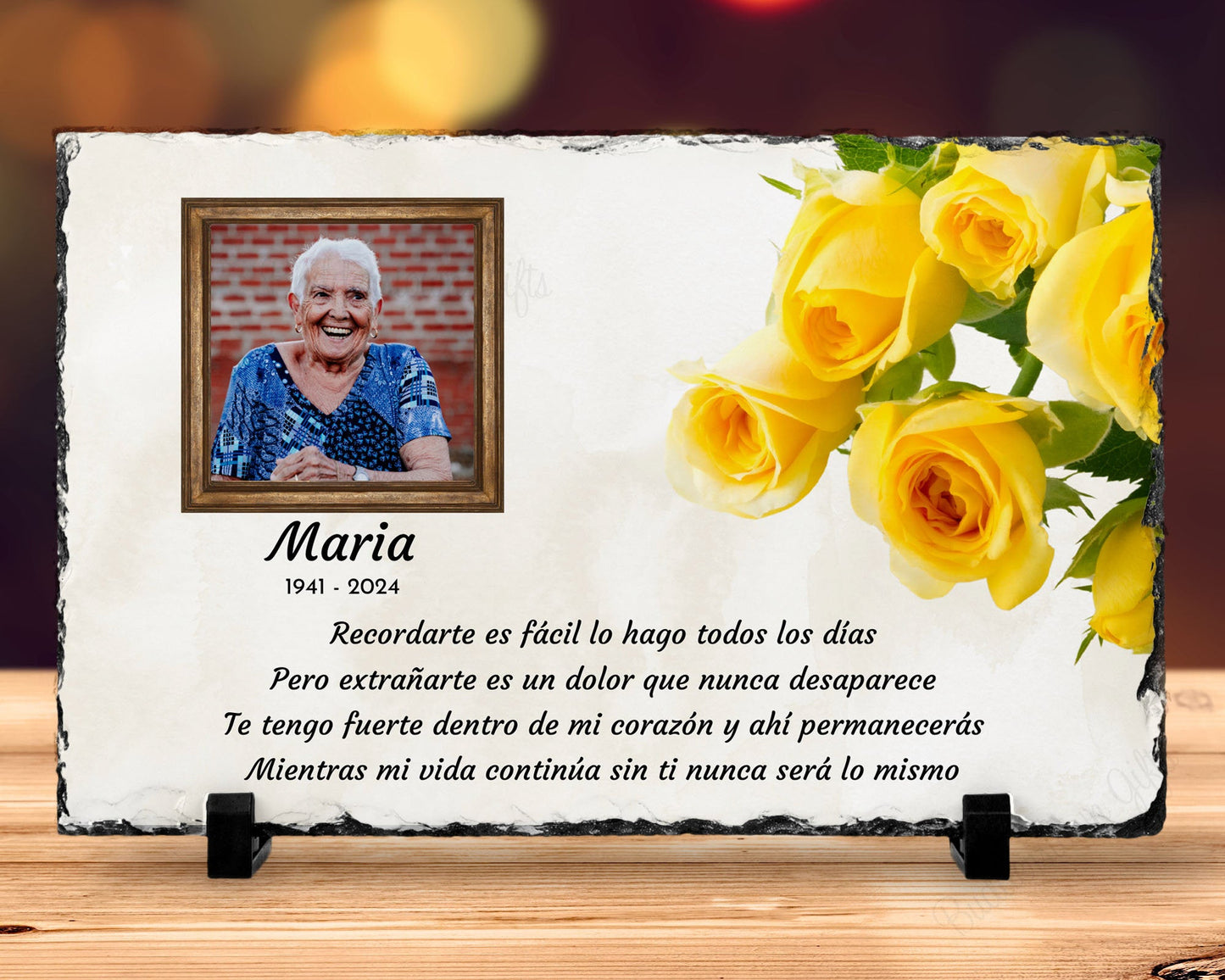 Spanish Memorial Plaque – Regalo de Simpatía y Recuerdo Personalizado – Personalized Sympathy Gifts by Sunrise Keepsakes