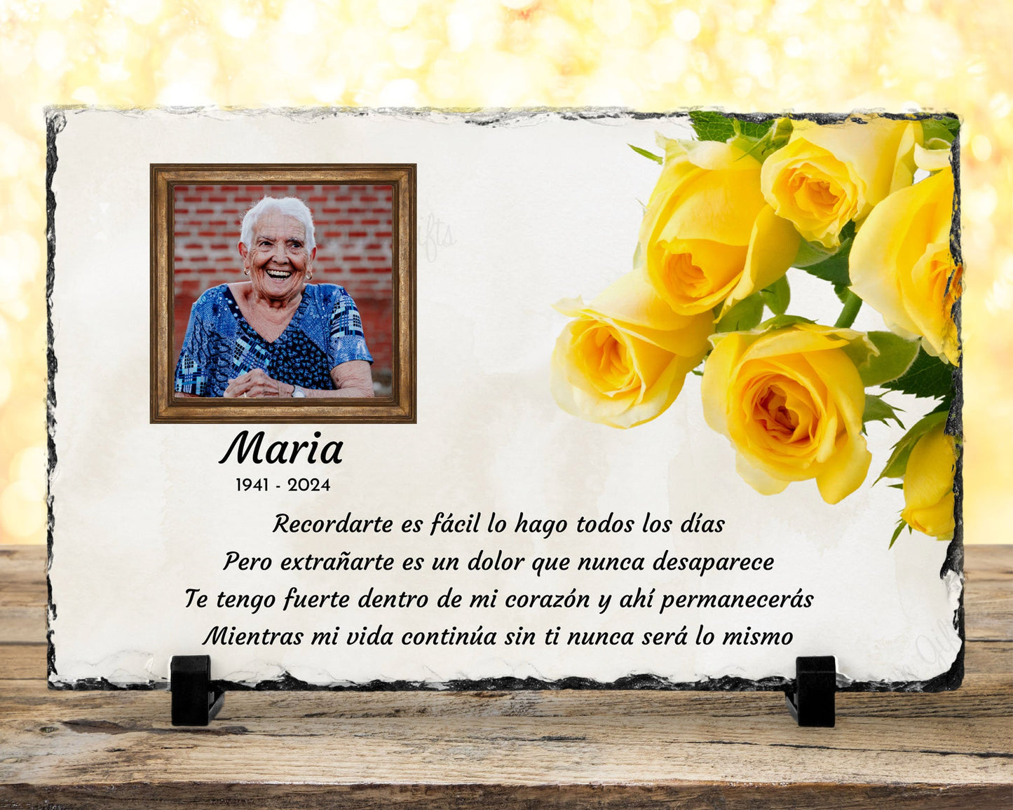 Spanish Memorial Plaque – Regalo de Simpatía y Recuerdo Personalizado – Personalized Sympathy Gifts by Sunrise Keepsakes